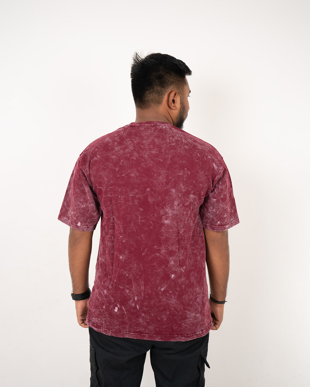 Acid Wash Maroon T-Shirt