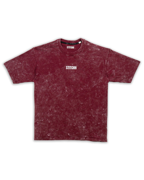 Acid Wash Maroon T-Shirt