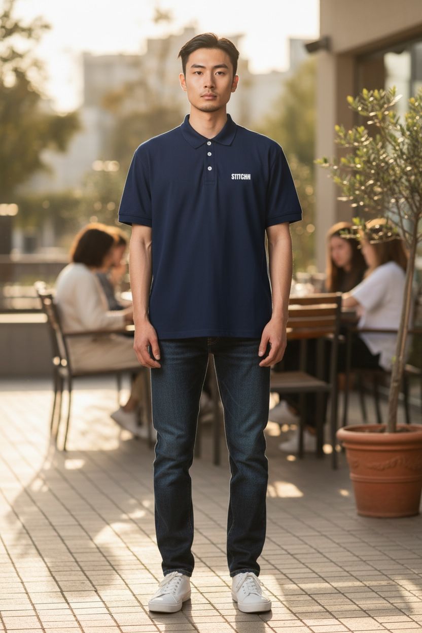 N.Blue Polo mars T shirt