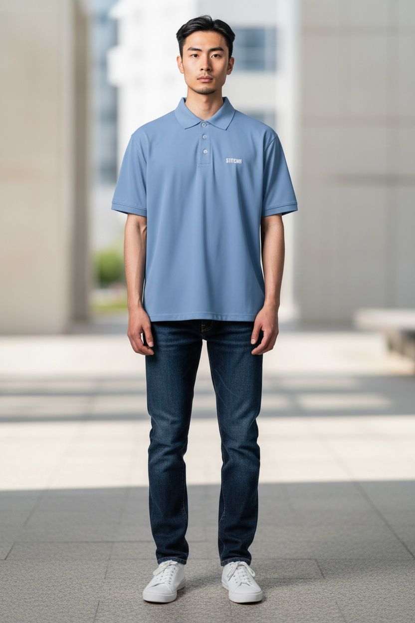 sky blue Polo T-shirt